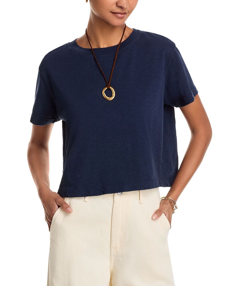 ヴェルヴェットバイグラハムスペンサー レディース トップス プルオーバー Velvet by Graham \u0026 Spencer Sabel Crop Tee Navy 米国海軍
