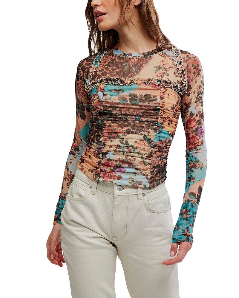 フリーピープル レディース トップス シャツ Free People Ariana Long Sleeve Top Taupe Combo トープ