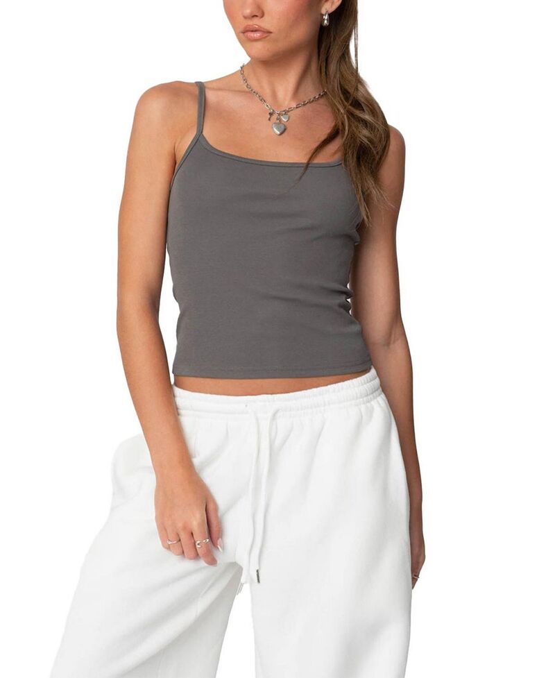 アディクテッド レディース トップス タンクトップ Ediktedeanna Tank Top Gray グレー