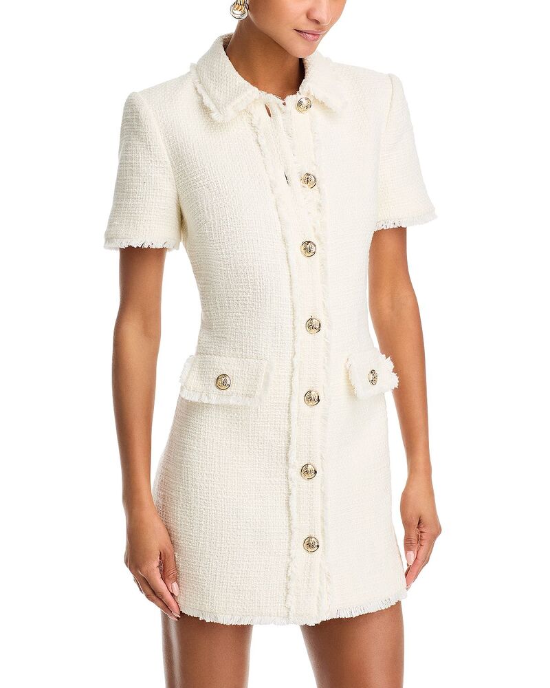 サンク ア セプト レディース トップス 衣装 ツィード Cinq ? Sept Pammy Button Frontweedress Gardenia
