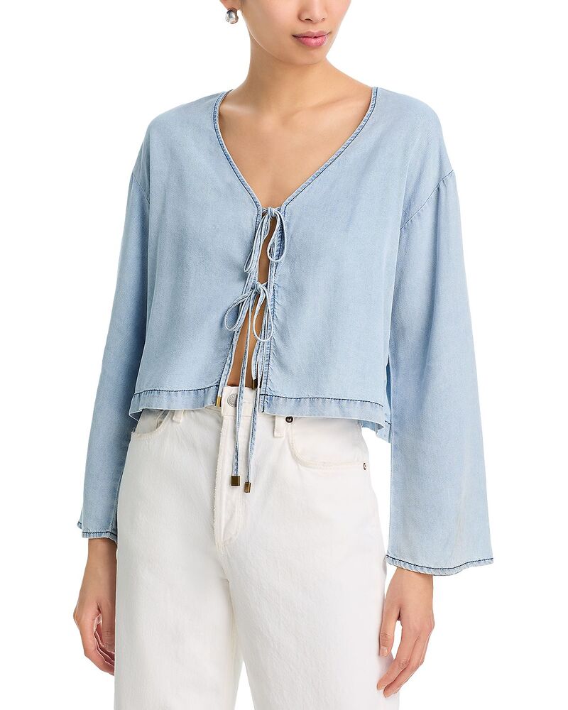 ヴィンテージハバナ レディース トップス シャツ デニム Vintage Havana Denim Tie Frontop Denim デニム