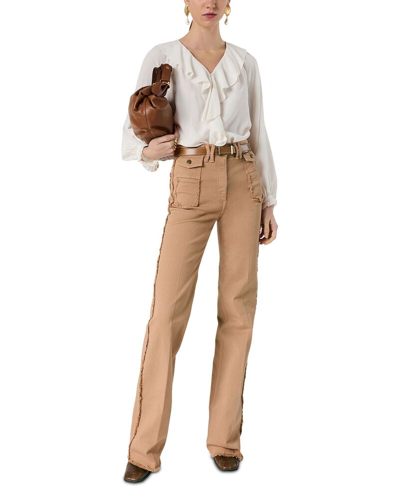 ジェラルド・ダレル レディース トップス シャツ フリル ブラウス Gerardarel Cisana Ruffle Trim Blousecru エクリュ|ReVida 店