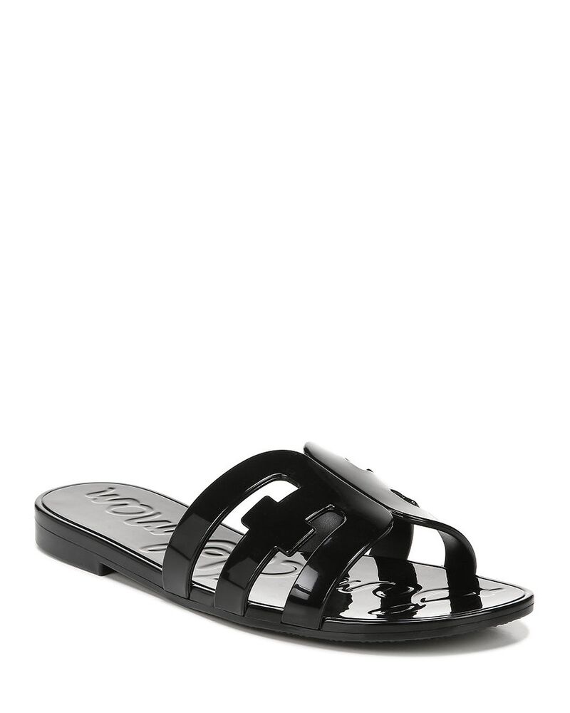 サムエデルマン レディース シューズ サンダル Sam Edelman Women\u0027s Bay Jelly Slide Sandals Black 黒いこと