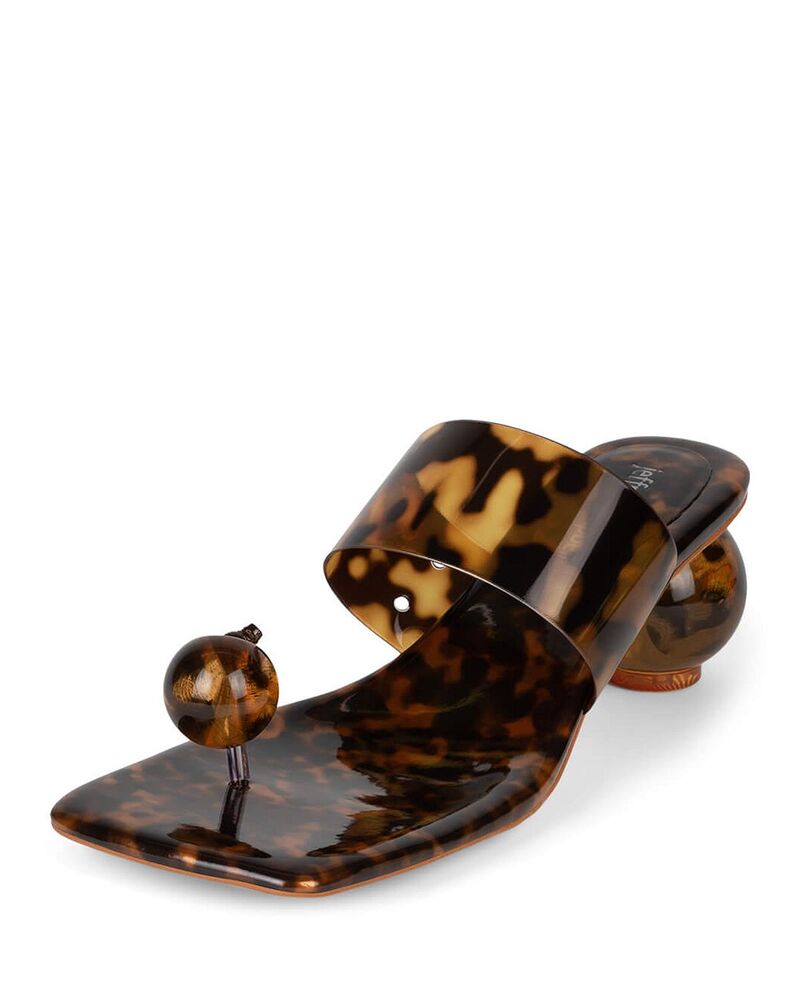ジェフリー キャンベル レディース シューズ サンダル ヒール Jeffrey Campbell Women's Latusphere Heel Slide Sandals Tortoise