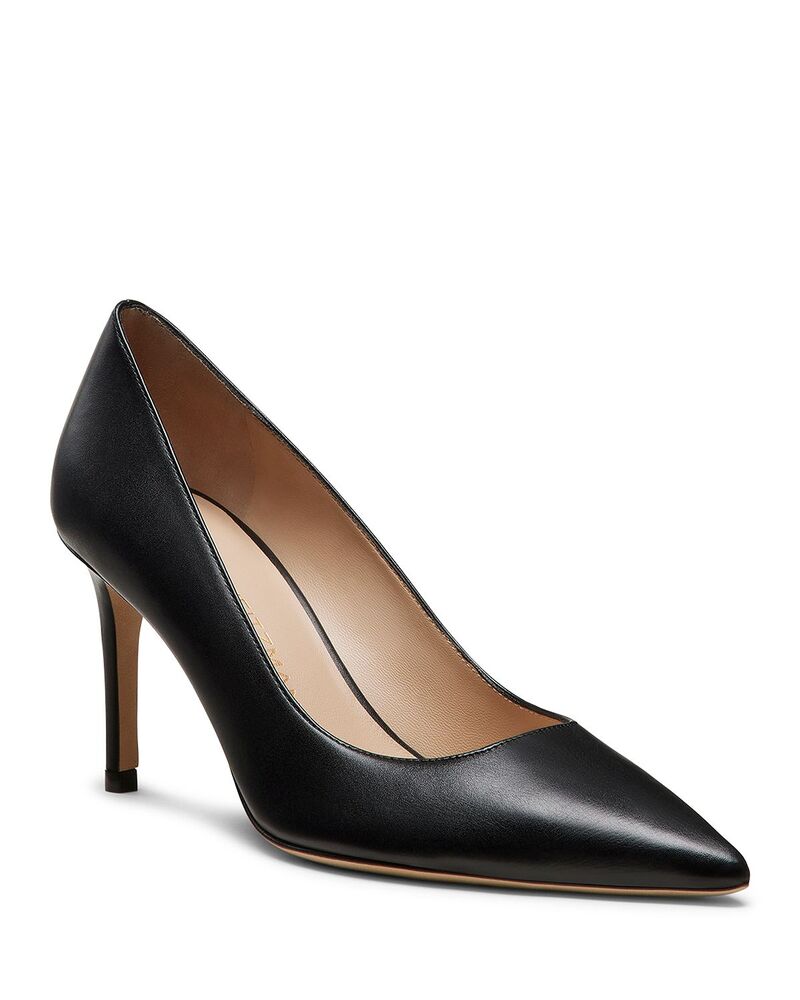 スチュアート ワイツマン レディース シューズ パンプス Stuart Weitzman Women'stuart Power 75 Pumps Black Smooth Leather ブラック