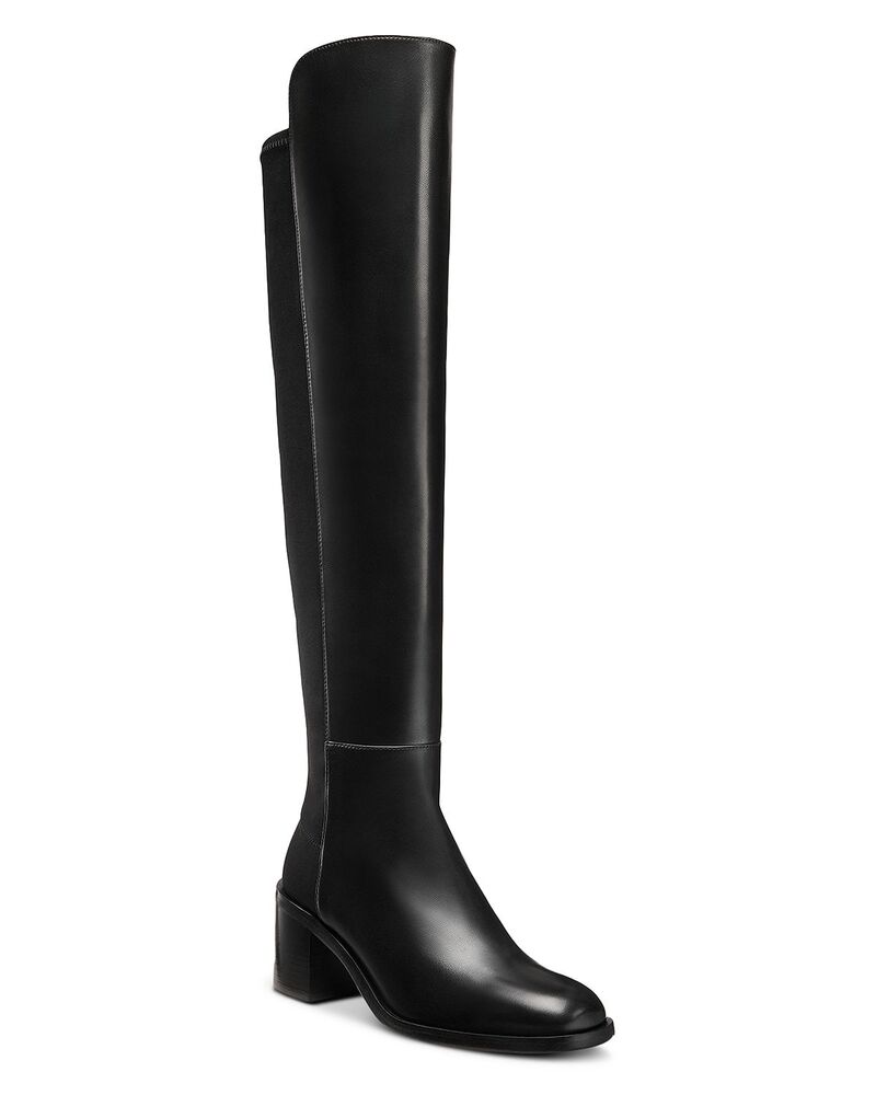 スチュアート ワイツマン レディース シューズ ブーツ・レインブーツ Stuart Weitzman Women\u0027s Finn 50/50 Boots Black Leather 黒いこと