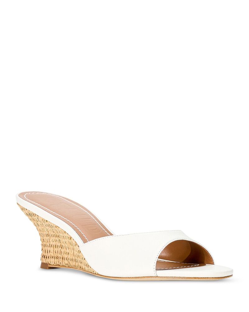 スタウド レディース シューズ サンダル レザー STAUD Women's Brigitte Leather Wedge Sandals Paper Natural｜ReVida 店
