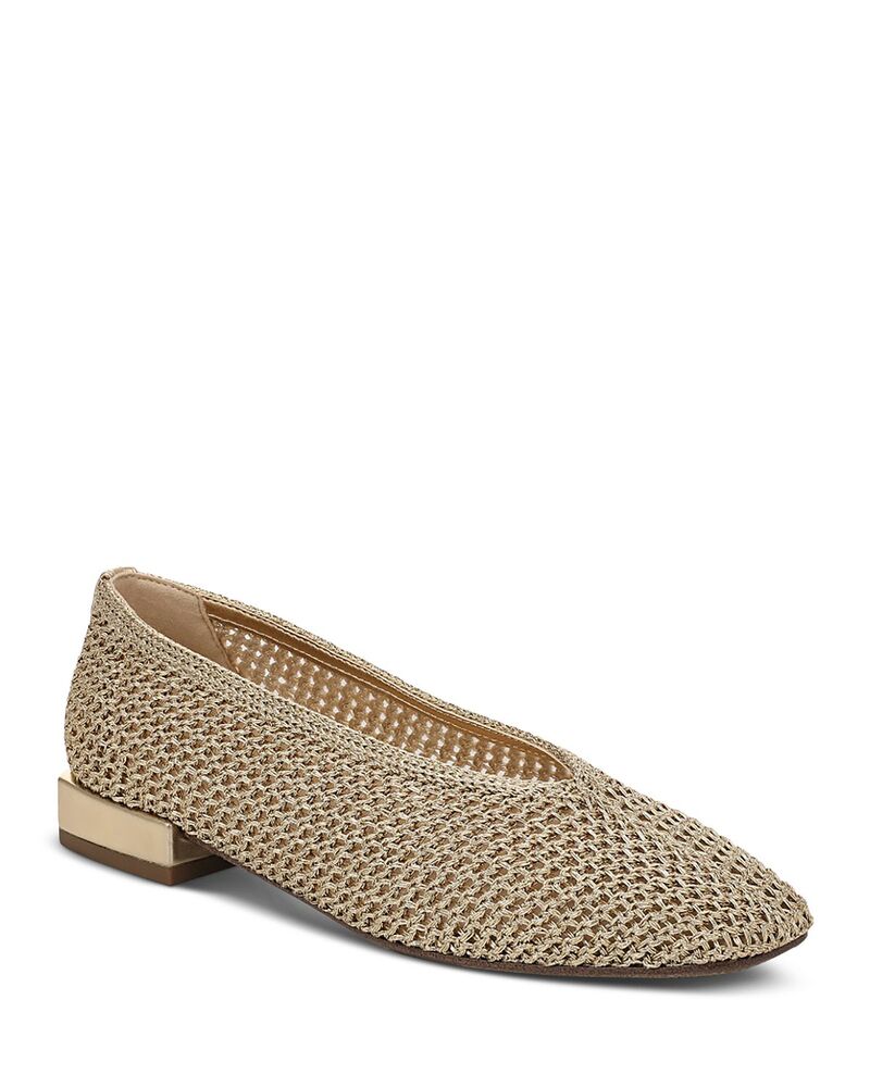 サムエデルマン レディース シューズ パンプス 編み物 Sam Edelman Women\u0027s Kasey Knit Ballet Flats Amber Gold 琥珀色