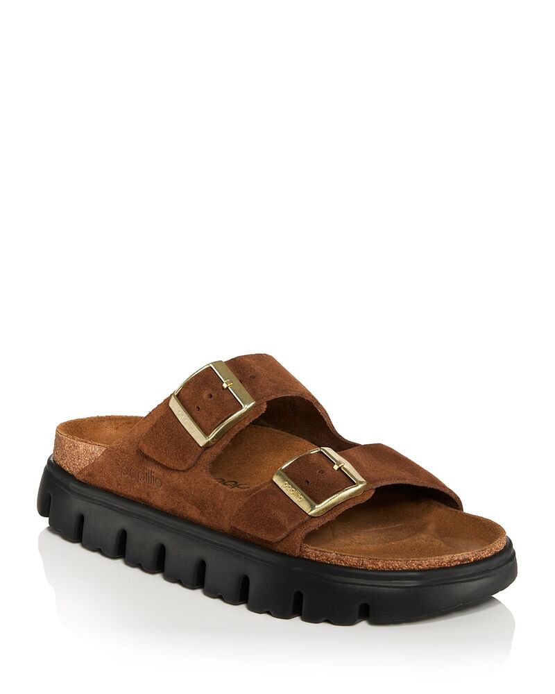 ビルケンシュトック レディース シューズ サンダル Birkenstock Women's Arizona Chunky Buckled Slide Sandals Brown ブラウン