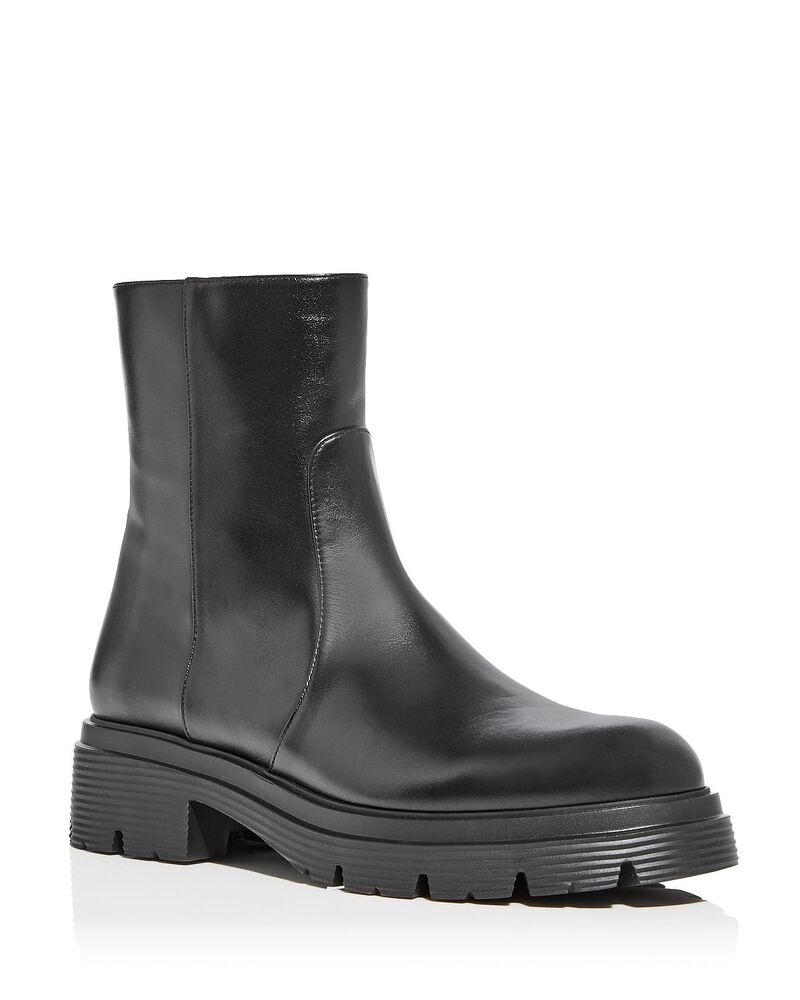 スチュアート ワイツマン レディース シューズ ブーツ・レインブーツ Stuart Weitzman Women's Husdon Lite Zip Booties Black Leather ブラック|ReVida 店