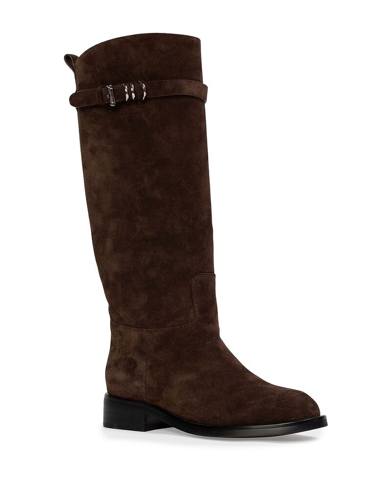 ブラックスエードスタジオ レディース シューズ ブーツ・レインブーツ Black Suede Studio Women\u0027s Classic Riding Boots Dark Brown 赤銅色