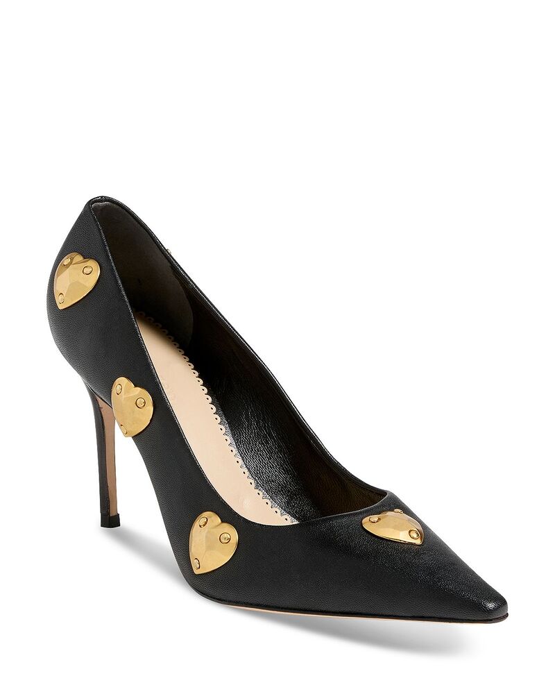 サンク ア セプト レディース シューズ パンプス Cinq ? Sept Women's Luna Metal Hearts Pumps Black/Gold ブラック