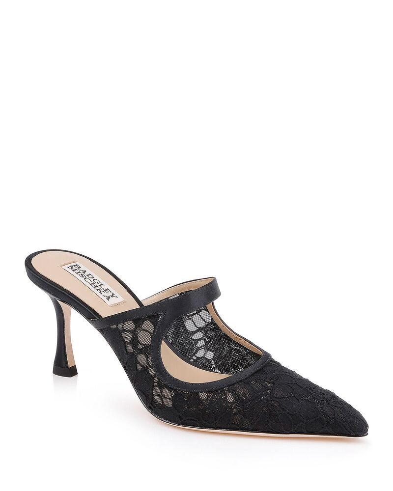 バッジェリーミシュカ レディース シューズ パンプス Badgley Mischka Women\u0027s Oaklyn Pumps Black Satin 黒いこと 靴-レディース靴-パンプス