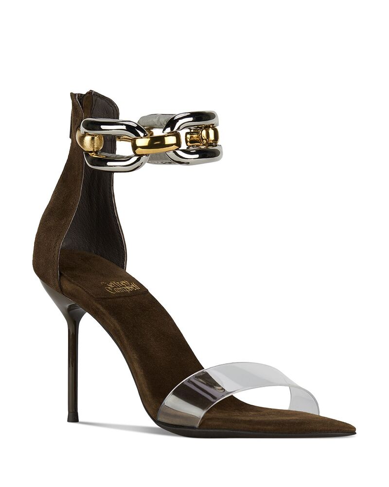 ジェフリー キャンベル レディース シューズ サンダル アンクル Jeffrey Campbell Women's Cuff Link Ankle Strap Sandals Espresso Suede Combo