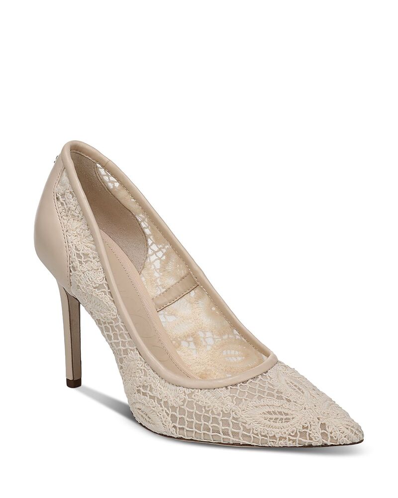 サムエデルマン レディース シューズ パンプス メッシュ Sam Edelman Women's Hazel Mesh 3 Pointed Pumps Warm Ivory アイボリー