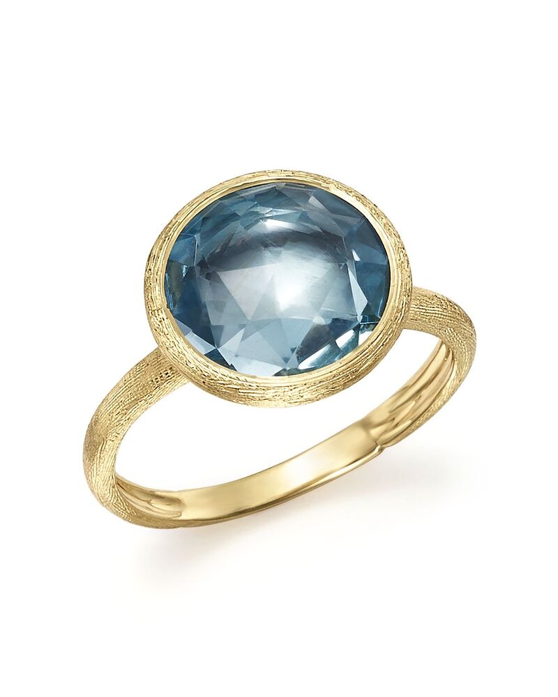 マルコ ビチェゴ レディース アクセサリー リング Marco Bicego 18K Yellow Gold Jaipur Gemstone Ring Blue Topaz ブルー