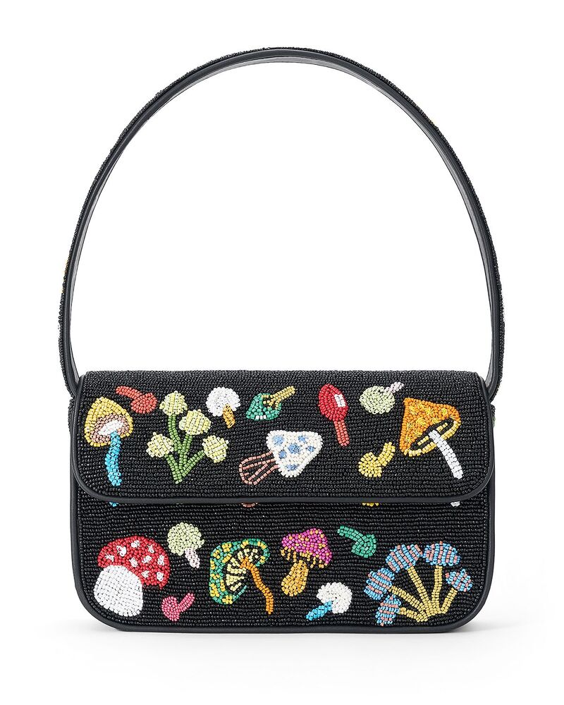 スタウド レディース 御徒面子 STAUD Tommy Beaded Shoulder Bag Shroomscape