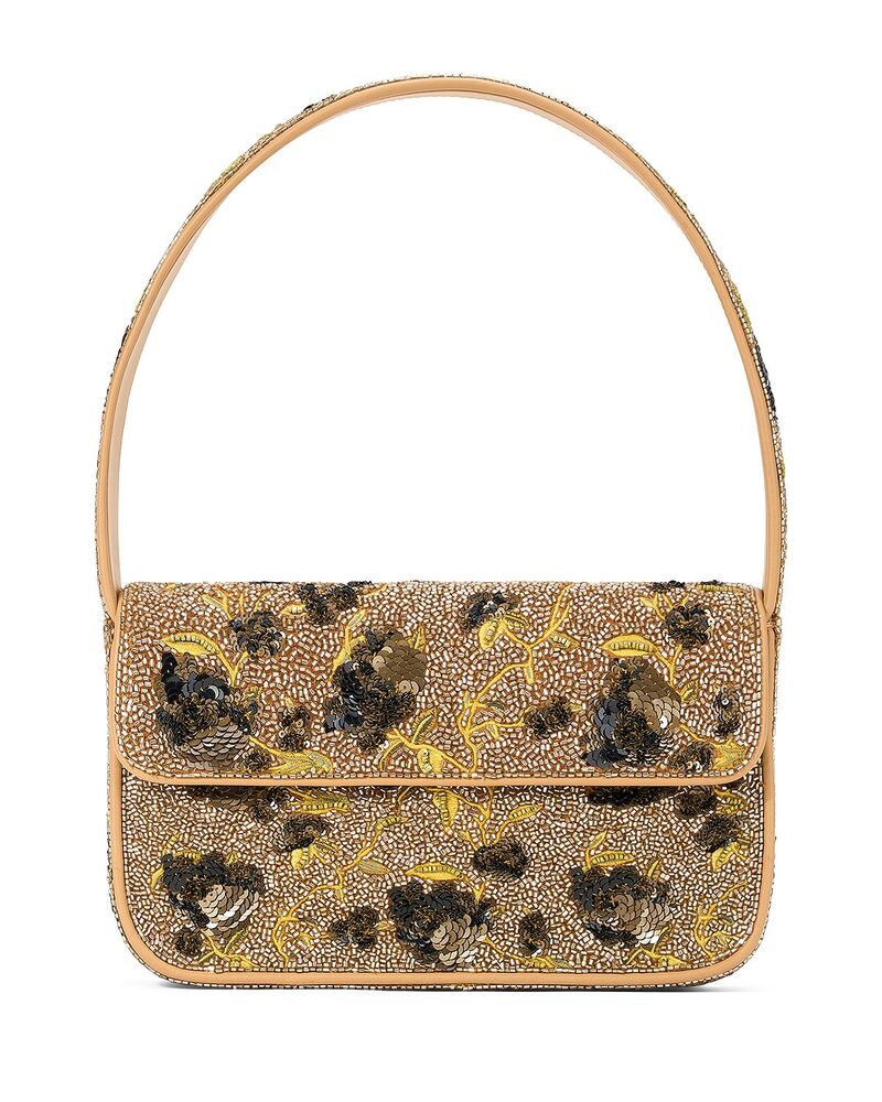 スタウド レディース バッグ STAUD Tommy Beaded Shoulder Bag Vintage Floral