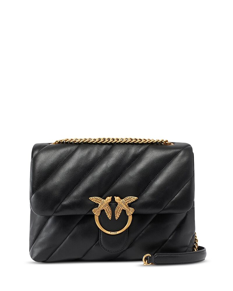 ピンコ レディース バッグ レザー PINKO Love Puff Big Classic Leather Convertible Crossbody Black ブラック