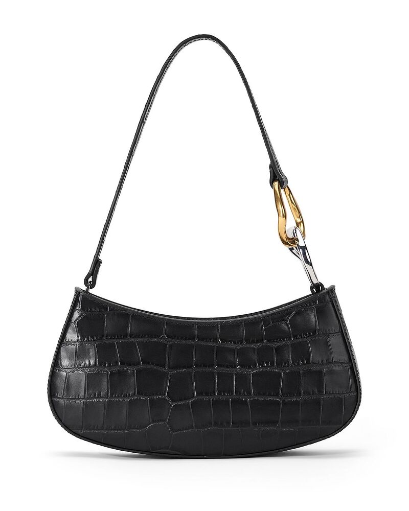 スタウド レディース バッグ STAUD Ollie Shoulder Bag Black Croc ブラック 58,680円
