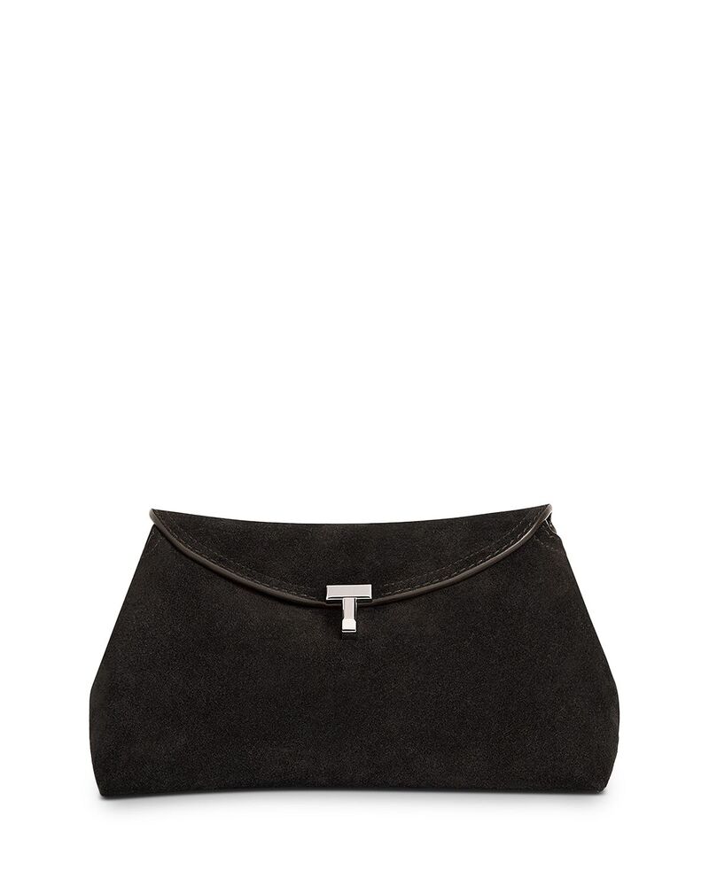 トーテム レディース バッグ TOTEME T-Lock Convertible Clutch Espresso Suede