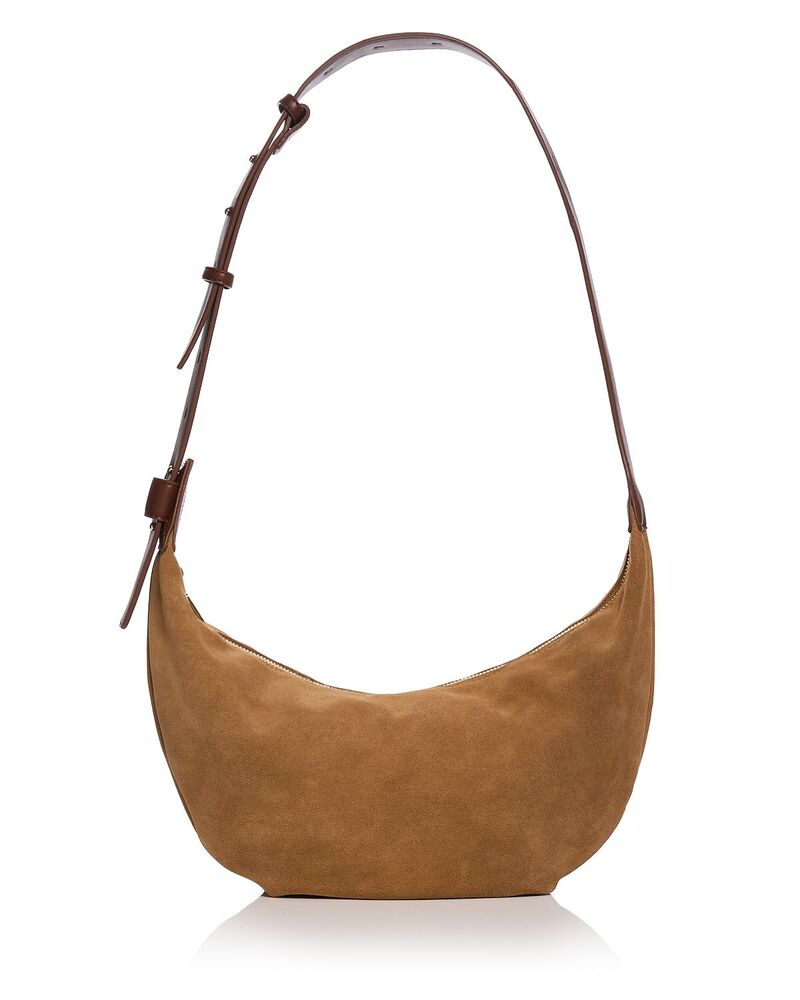 アクア レディース バッグ スエード AQUA Suede Hobo Shoulder Bag - Exclusive Tan タン