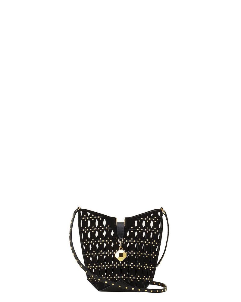 ランバン レディース バッグ スエード Catch Nano By Lanvin Bucket Bag In Suede Black/Gold ブラック