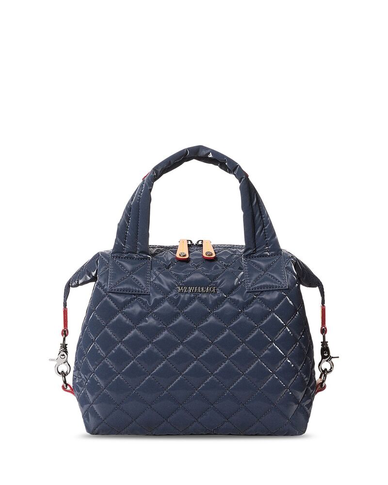 エムジーウォレス レディース バッグ MZ WALLACE Small Sutton Deluxe Top Handle Bag Ink Liquid/Gunmetal ガンメタル