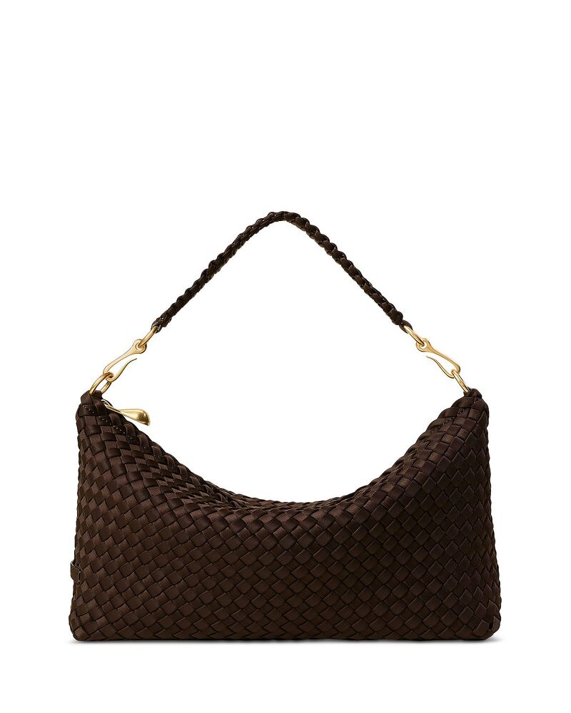ナゲディ レディース バッグ NAGHEDI Porto Small Half-Moon Saddle Bag Chocolate チョコレート