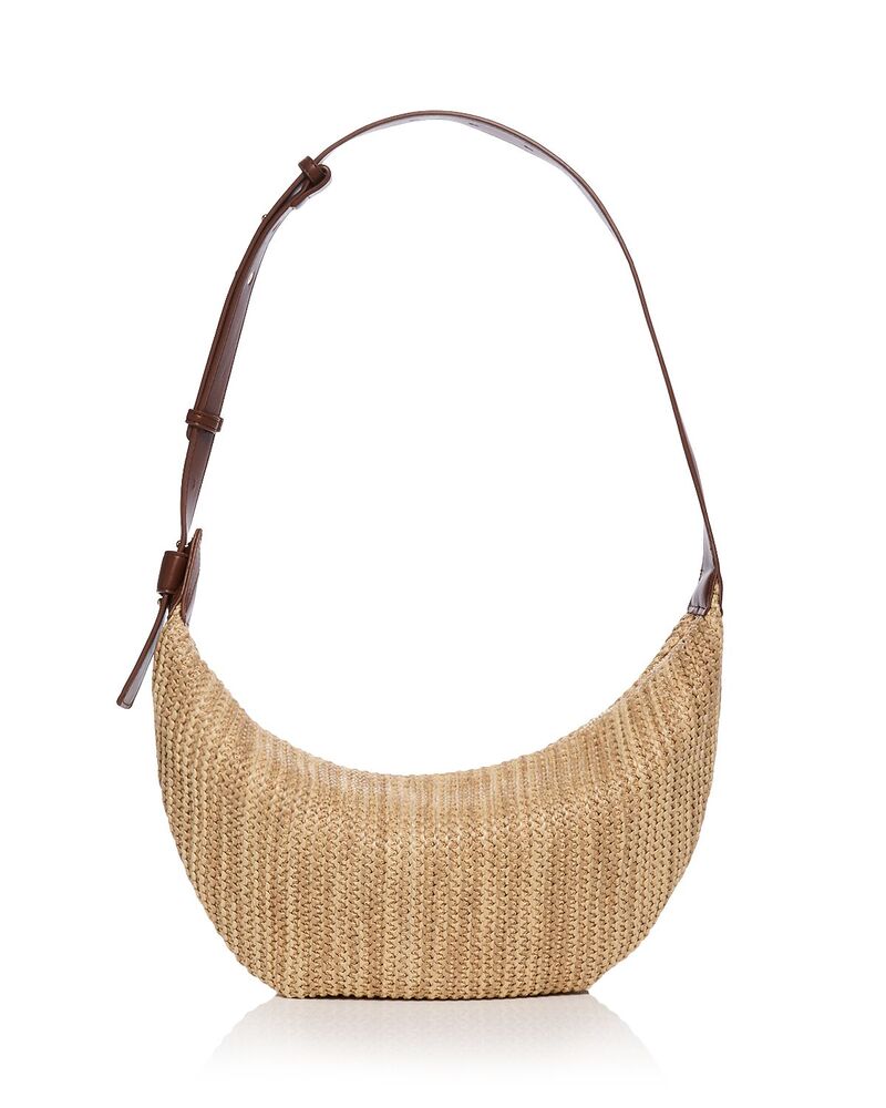 アクア レディース バッグ AQUA Medium Belted Hobo Bag - Exclusive Natural