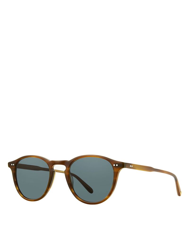 ギャレットライト レディース 佩び物 サングラス・アイウェア GARRETT LEIGHT Round Sunglasses 46mmatte Saddle Tortoise/Semi-Flat Bluesmoke