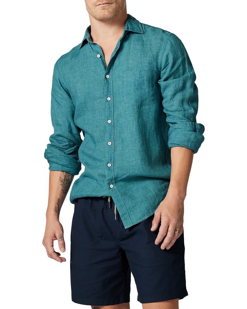 ロッドアンドグン メンズ トップス シャツ リネン Rodd \u0026 Gunn Coromandelinen Shirt Savannah