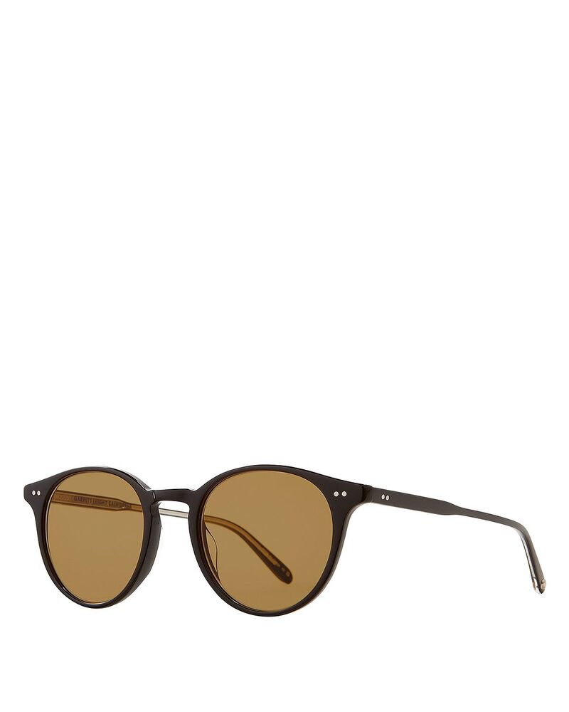 ギャレットライト レディース 佩び物 サングラス・アイウェア GARRETT LEIGHT Clune Round Sunglasses 47粍 Black/Semi-Flat Pure Maple 黒いこと