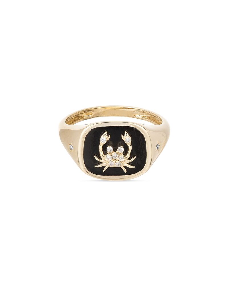 アディナ レイター レディース アクセサリー リング Adina Reyter 14K Yellow Goldiamond & Ceramic Zodiacancer Signet Ring 0.04 tcw Gold ゴールド
