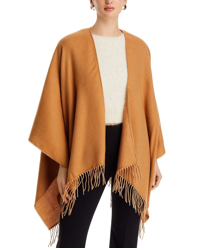 フラース レディース アクセサリー マフラー・ストール・スカーフリンジ FRAAS Fringe Trim Ruana Cafe Au La