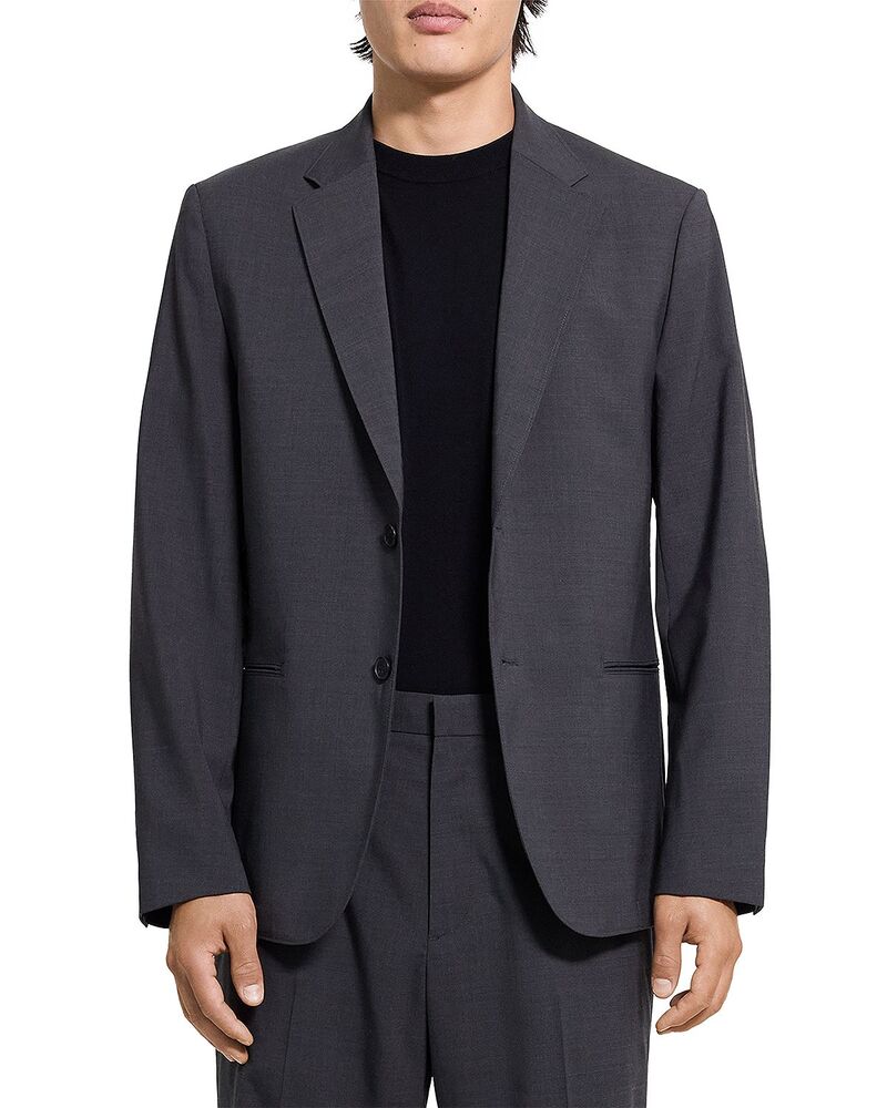 セオリー メンズ アウター ジャケット・ブルゾン ウール ブレザー Theory Clinton Blazer in Motion Wool Charcoal Melange チャコール