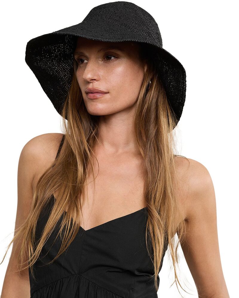 ジェニーケイン レディース アクセサリー 帽子 Jenni Kayne Crocheted Raffia Sun Hat Black ブラック｜ReVida 店