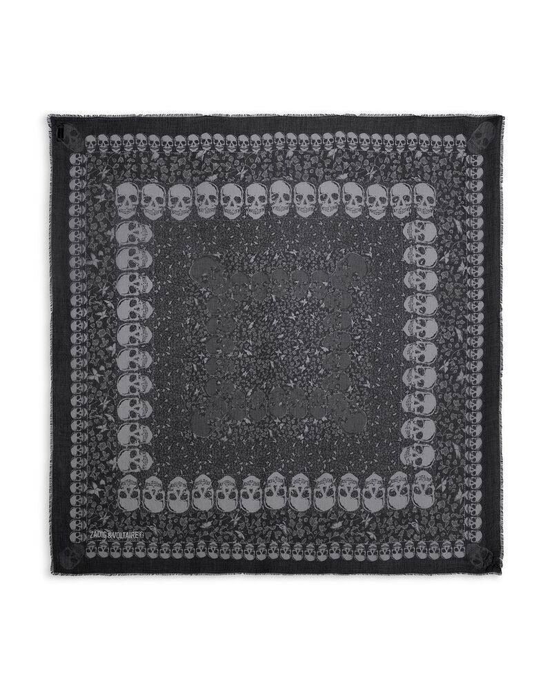 ザディグ エ ヴォルテール レディース アクセサリー マフラー・ストール・スカーフ Zadig & Voltaire Kerry Garden Scarf Black ブラック