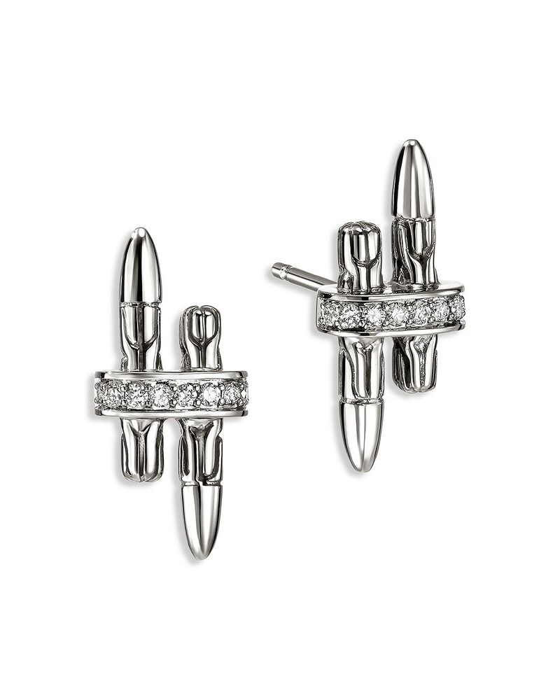 ジョン・ハーディー レディース アクセサリー ピアス・イヤリング JOHN HARDY Sterling Silver Spear Diamond Stud Earringsilver シルバー