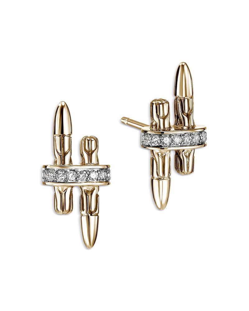 ジョン・ハーディー レディース アクセサリー ピアス・イヤリング JOHN HARDY 14K Yellow Gold Spear Diamond Stud Earrings Gold ゴールド