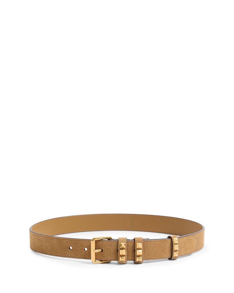ヴァレンティノ レディース 付属物 三尺帯 スエードクロス なめし革 Valentino Garavani Valentino Women\u0027s Fl neuse Suede Leather Belt Beige ベージュ