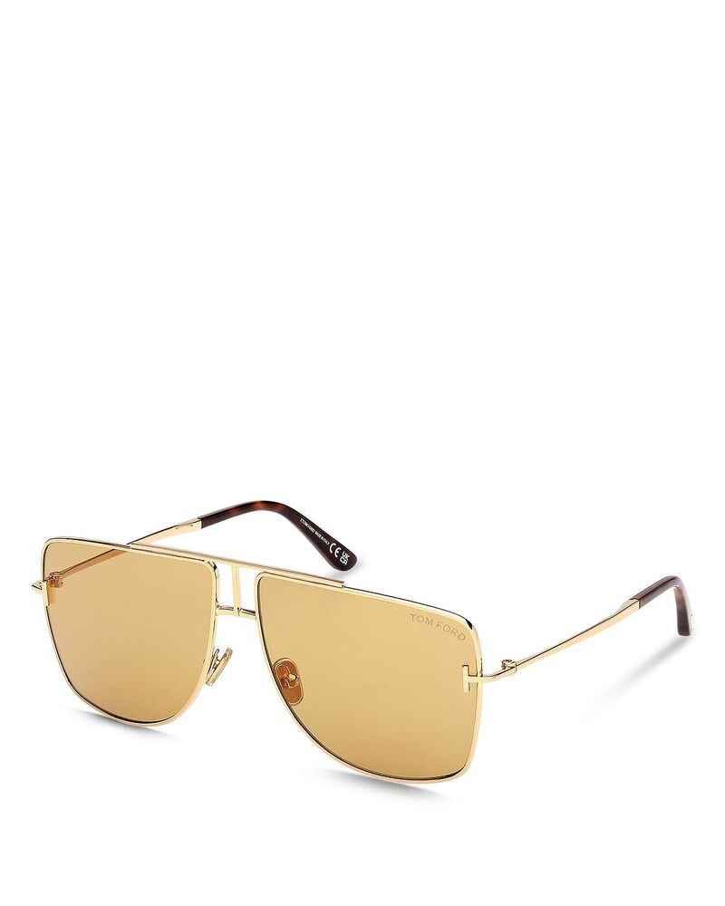 トム・フォード レディース アクセサリー サングラス・アイウェア Tom Ford Eliott Navigator Sunglasses 59mm Gold/Brown ブラウン