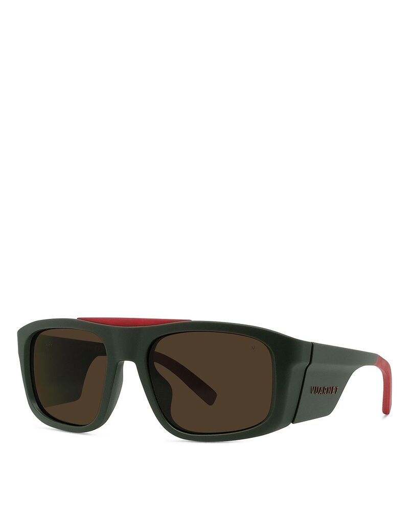 ヴュアルネ レディース 添え物 サングラス・アイウェア Vuarnet Outdoor Altitude Rectangular Sunglasses 55粍 Green / Crystal Brown 緑であること