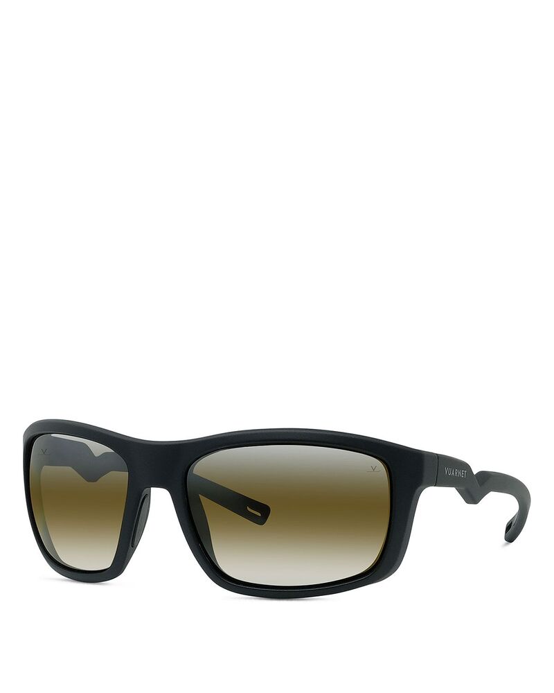 ヴュアルネ レディース アクセサリー サングラス・アイウェア Vuarnet Outdooracing Rectangular Sunglasses 62mm Black / Mirrored Crystal Brown ブラック