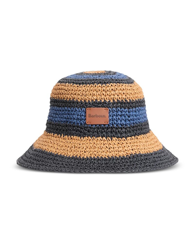 バブアー レディース アクセサリー 帽子 Barbour Josie Crocheted Bucket Hat Indigo/Tan インディゴ