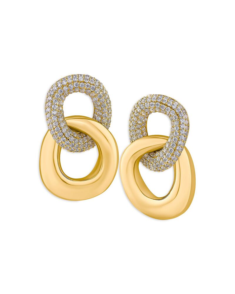 ケネスジェイレーン レディース アクセサリー ピアス・イヤリング Kenneth Jay Lane Pav Double Link Drop Earrings Gold ゴールド