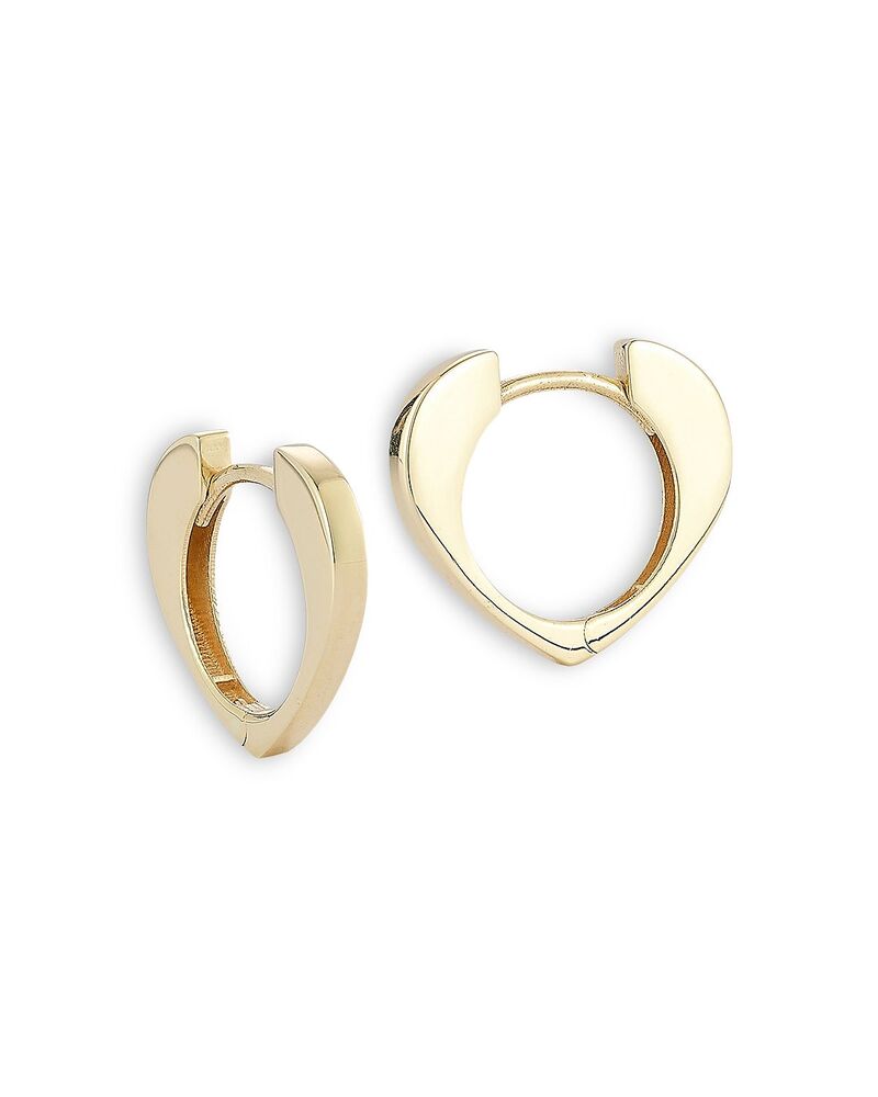 ムーン & メドウ レディース アクセサリー ピアス・イヤリング Moon & Meadow 14K Yellow Gold Heart Hoop Earrings Gold ゴールド