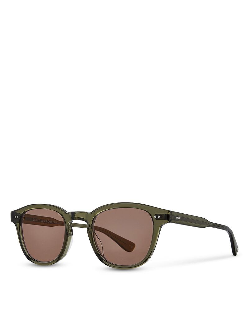 ギャレットライト レディース 佩び物 サングラス・アイウェア GARRETT LEIGHT Evan Sun Round Sunglasses 46粍 Willow/Semi-Flat Puredwood