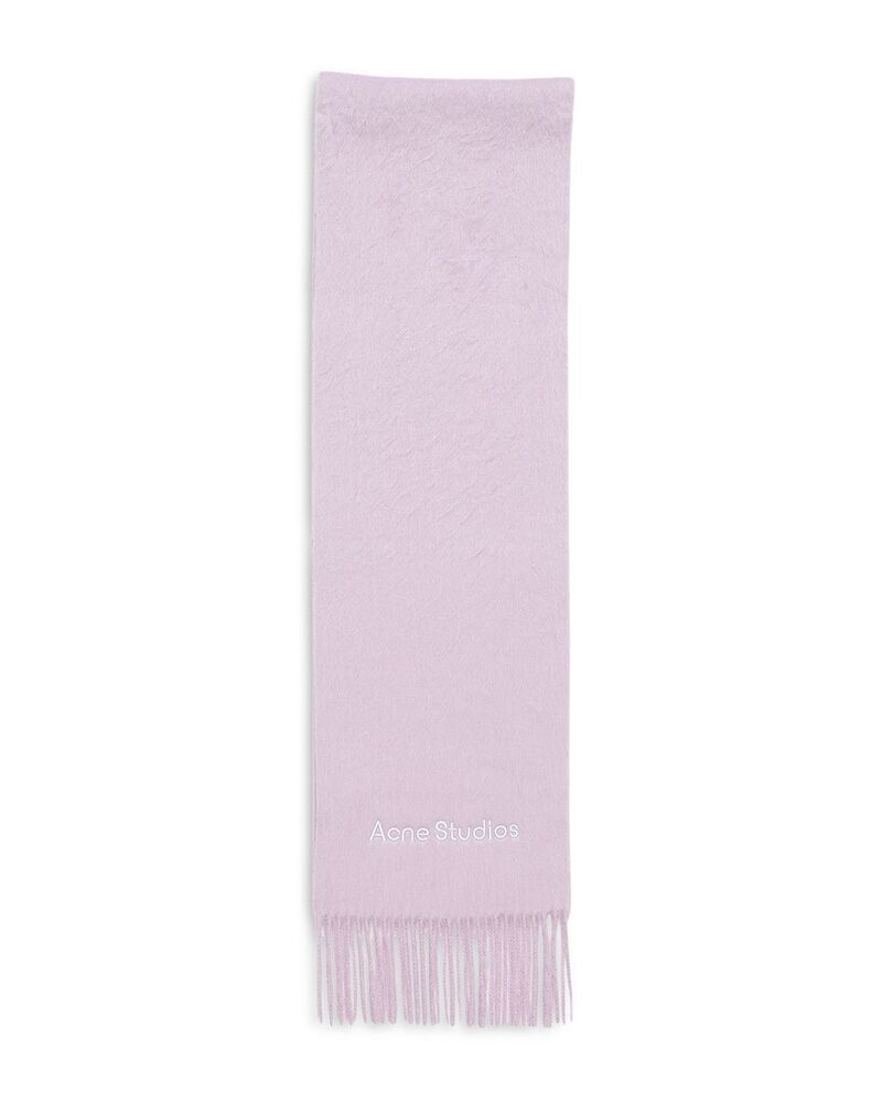 アクネ ストゥディオズ レディース 付属物 えり巻き・袈裟・えり巻き 羊毛 ロゴタイプ Acne Studios Alpaca Woologo Scarf Light Pink さくら色