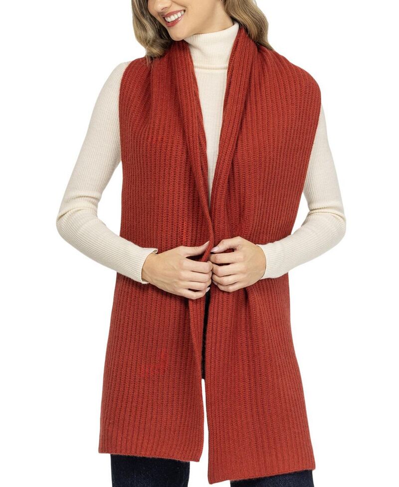 ゴルスキ レディース 付属物 えり巻き・袈裟・えり巻き 編み物 Gorski Select Cashmere Knit Scarf Red 赤いこと